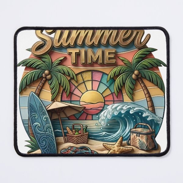 Item preview, Summer Time Retro Beach Illustration designed and sold by TheNovaGraphix.