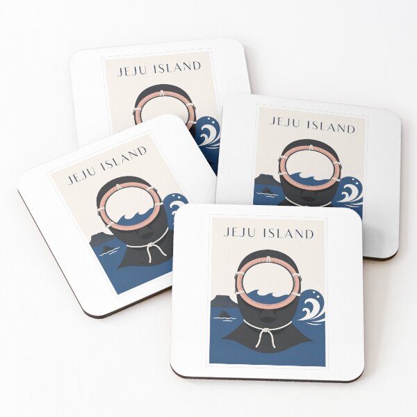 Item preview, Jeju Island Haenyeo Diving Helmet Travel Poster designed and sold by Beyond Destinations.