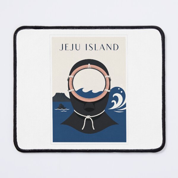 Item preview, Jeju Island Haenyeo Diving Helmet Travel Poster designed and sold by Beyond Destinations.