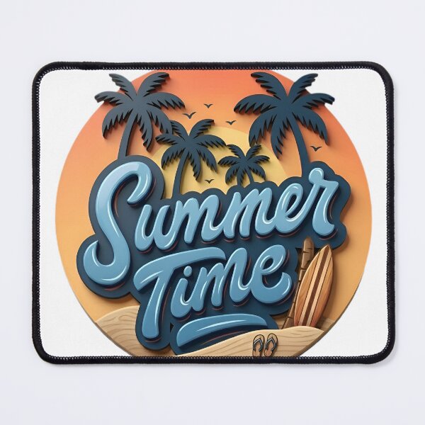 Item preview, 3D Layered Tropical Summer Time Beach Vibes Art designed and sold by TheNovaGraphix.