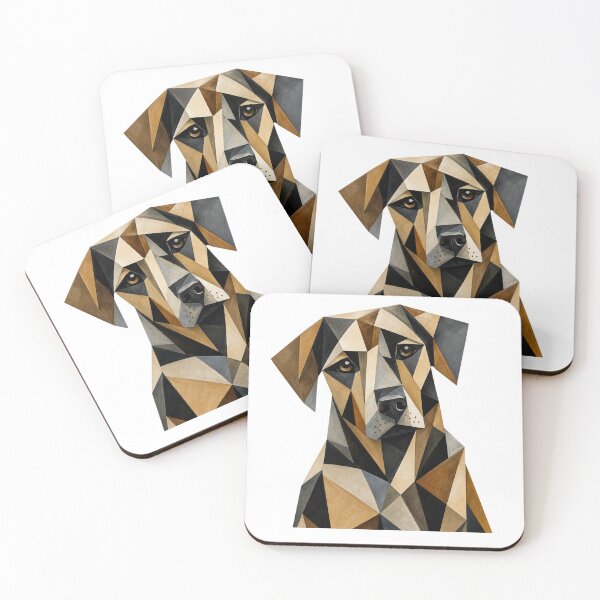 Item preview, Geometric Labrador Dog Low Poly Art designed and sold by ziblod.