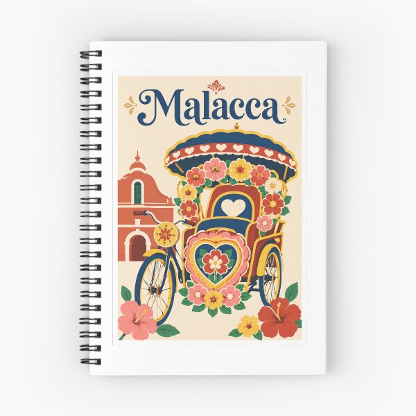 Item preview, Malacca Colorful Trishaw Flowers Travel Poster designed and sold by Beyond Destinations.