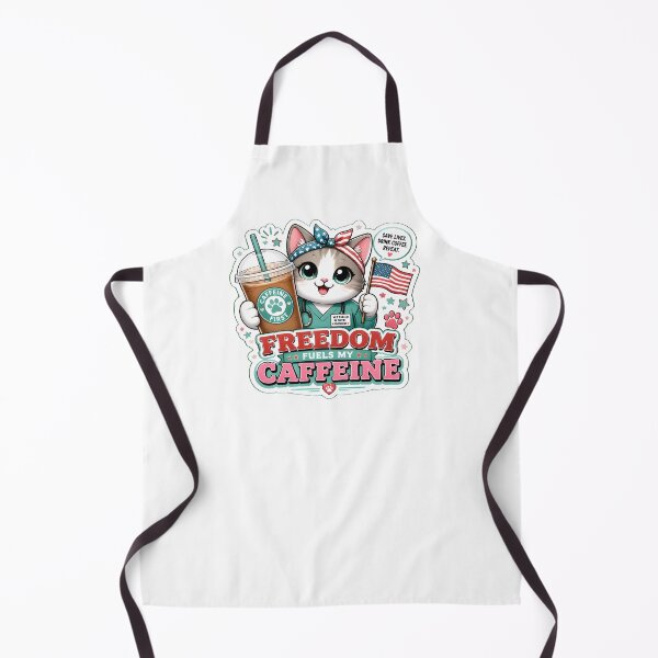 Item preview, Freedom Fuels My Caffeine – Patriotic Vet Tech Cat 4th of July designed and sold by Bettybee00.