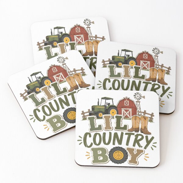 Item preview, Country Boy Toddler Western Tractor Green Barn Graphic designed and sold by KervinArDe.