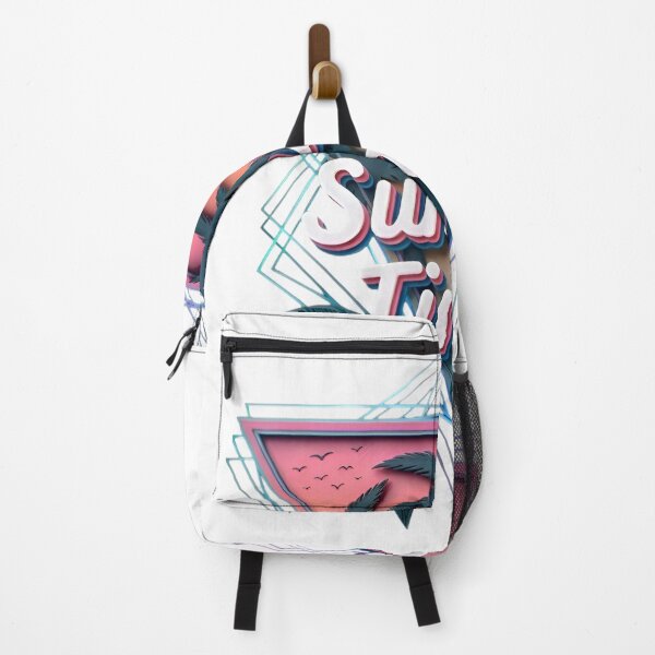 Item preview, Retro Summer Time Palm Beach 3D Design designed and sold by TheNovaGraphix.