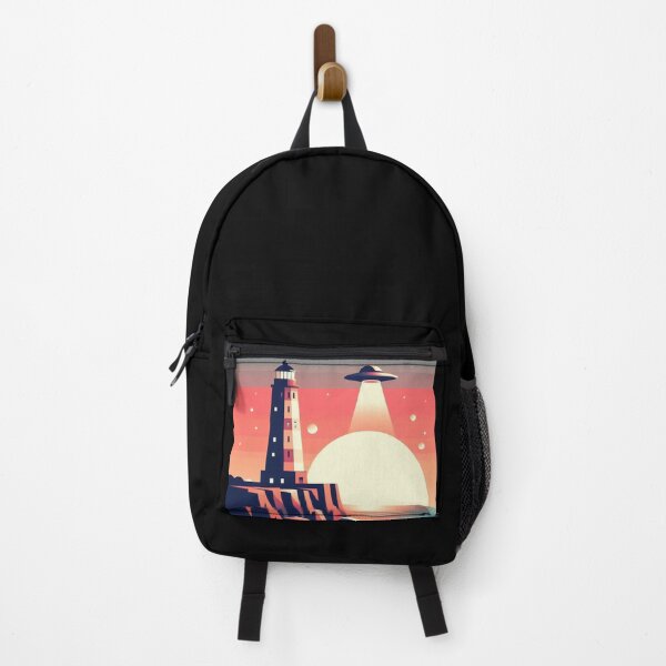Item preview, Lighthouse Encounter – Surreal UFO Coast Design designed and sold by Dogandesighn.