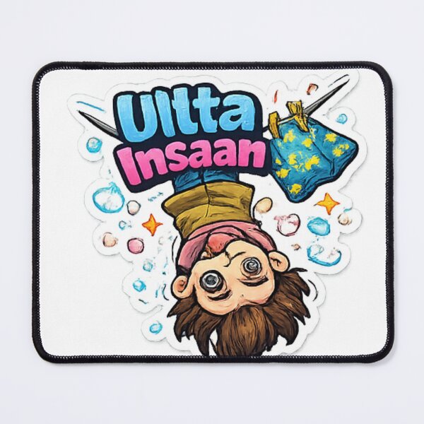 Item preview, Ulta Insaan Funny Upside Down Cartoon Sticker | Weird Gen Z Meme.  designed and sold by Jyotisima8929.