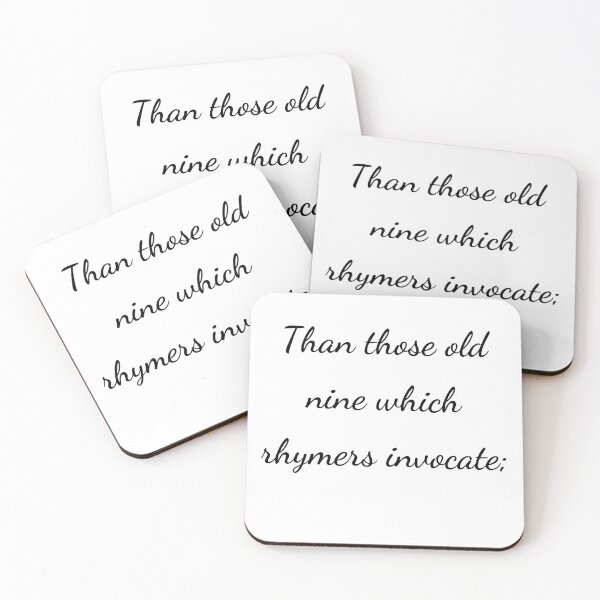 Item preview, "Than those old nine which rhymers invocate;" - handwriting black designed and sold by ariksworld.