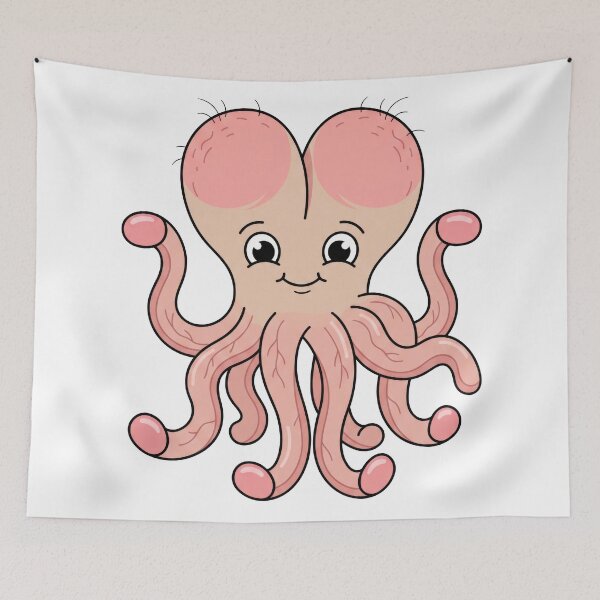Item preview, Cute Kawaii Heart Head Pink Octopus designed and sold by seven things shop.