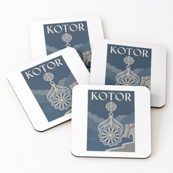 Item preview, Kotor Montenegro Filigree Jewelry Travel Poster designed and sold by Beyond Destinations.