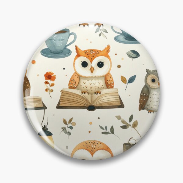 Item preview, Owl Reading Pattern designed and sold by Thalora Store.