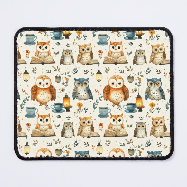 Item preview, Owl Reading Pattern designed and sold by Thalora Store.