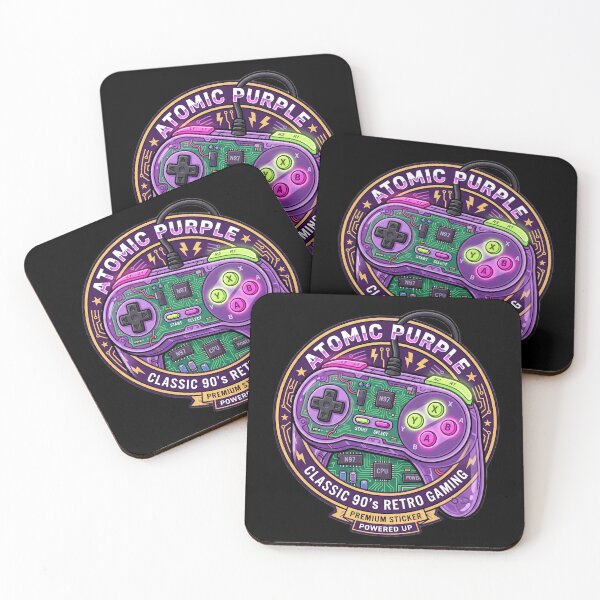 Item preview, Atomic Purple 90s Retro Gaming Controller Vintage Badge designed and sold by Oommen Studio .