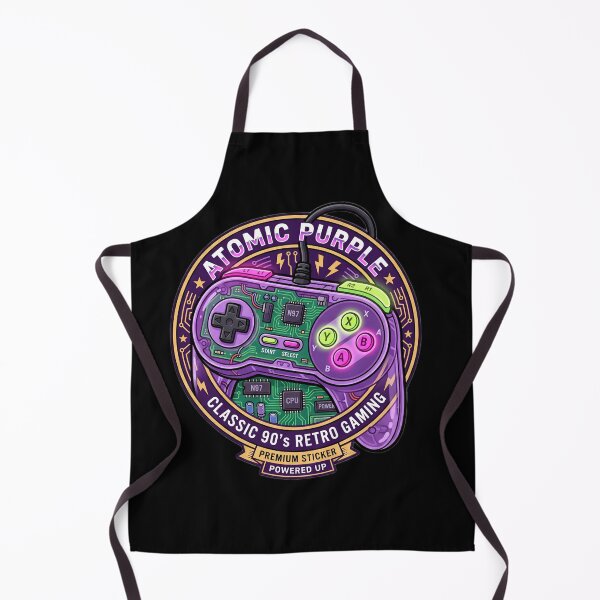 Item preview, Atomic Purple 90s Retro Gaming Controller Vintage Badge designed and sold by Oommen Studio .