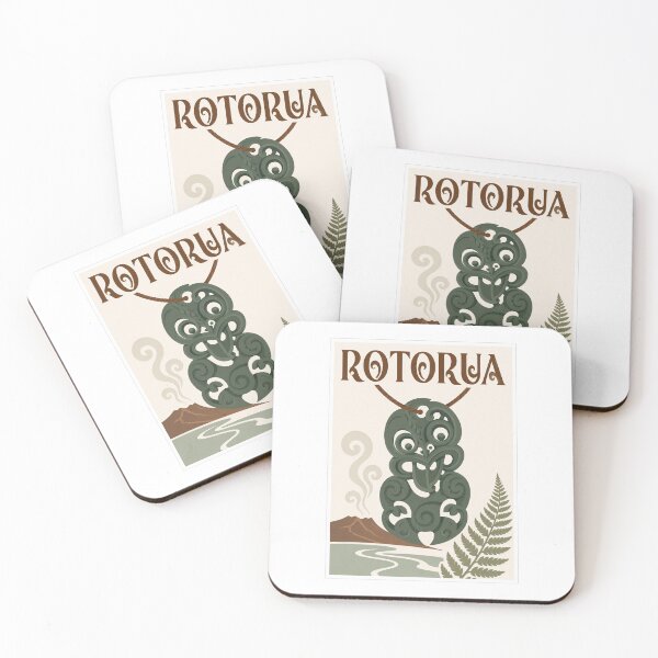 Item preview, Rotorua Maori Hei-Tiki Geothermal Travel Poster designed and sold by Beyond Destinations.