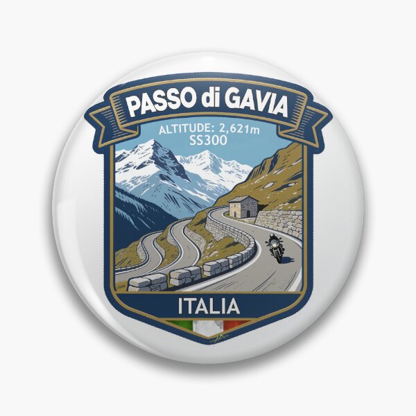 Item preview, Passo di Gavia, Gavia Pass Italian Alps Motorcycle Sticker TShirt 05 designed and sold by OuterShellUK.