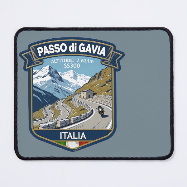 Item preview, Passo di Gavia, Gavia Pass Italian Alps Motorcycle Sticker TShirt 05 designed and sold by OuterShellUK.