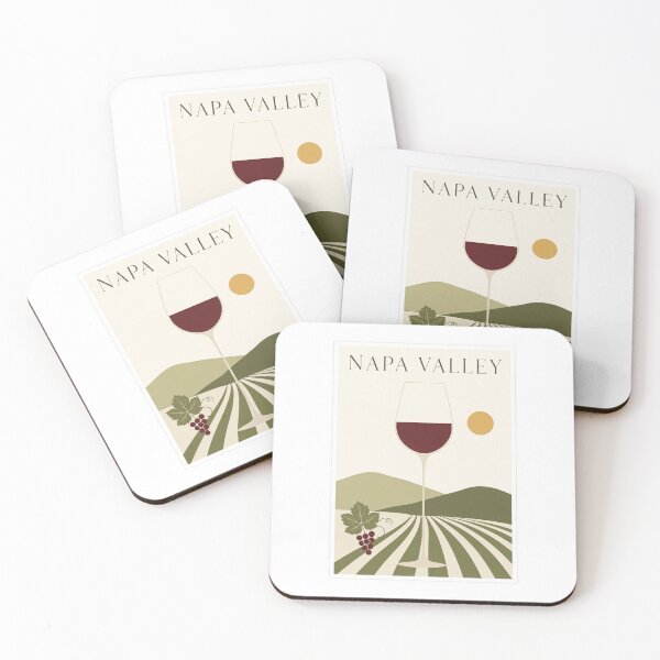 Item preview, Napa Valley Wine Glass Vineyard Travel Poster designed and sold by Beyond Destinations.