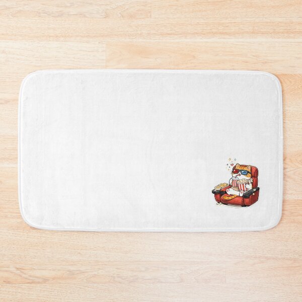 Item preview, Cute Orange Cat Watching 3D Movie Kawaii Cinema Popcorn Illustration designed and sold by NoopnyangStudio.