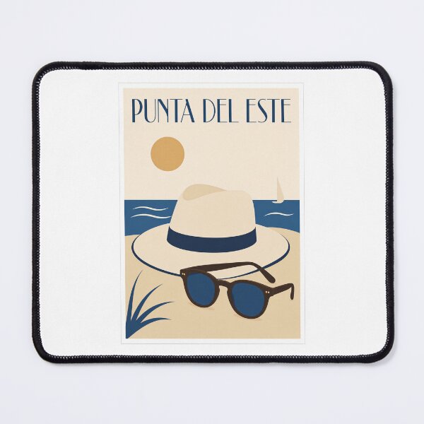 Item preview, Punta del Este Beach Hat Sunglasses Travel Poster designed and sold by Beyond Destinations.