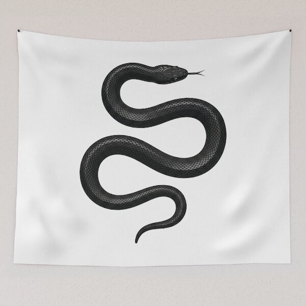 Aperçu de l'œuvre Graphisme élégant du serpent noir créée et vendue par seven things shop.