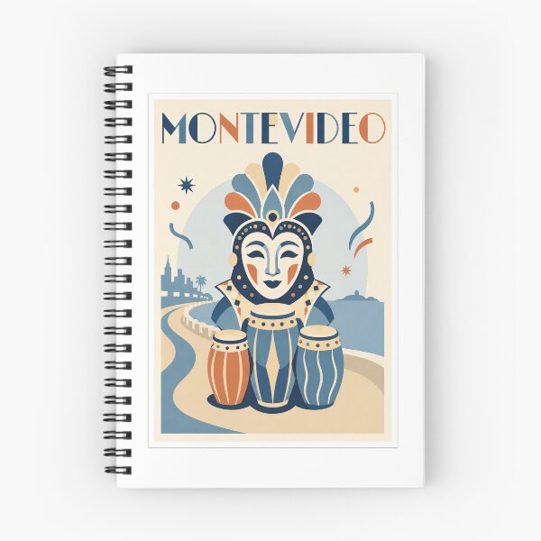 Item preview, Cartel de viaje de la máscara del Carnaval de Montevideo y el Candombe designed and sold by Beyond Destinations.