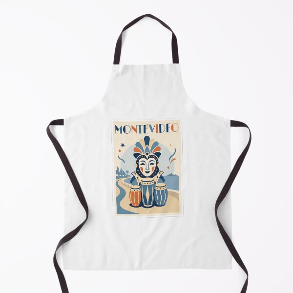 Item preview, Montevideo Carnival Mask Candombe Travel Poster designed and sold by Beyond Destinations.