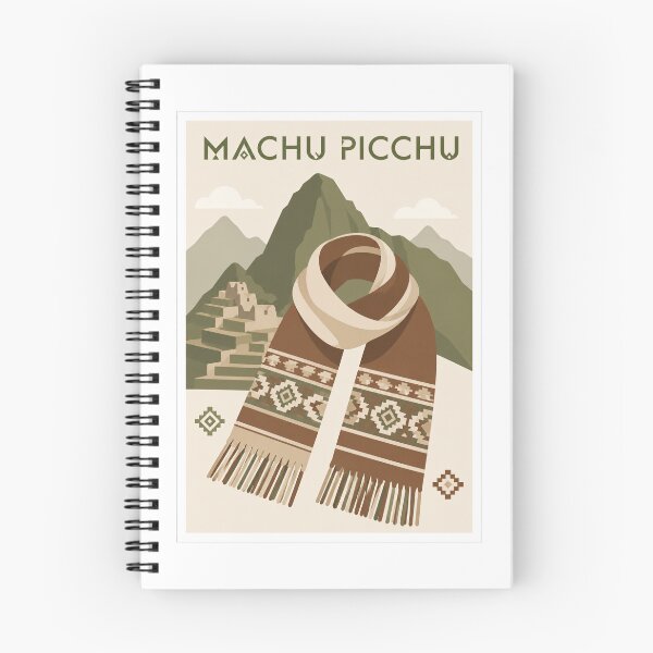Item preview, Machu Picchu Inca Scarf Vintage Travel Poster designed and sold by Beyond Destinations.