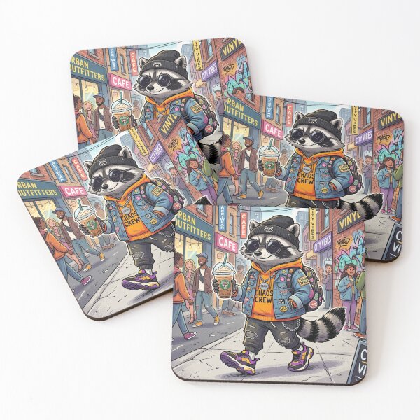 Item preview, Cool Raccoon Coffee T-Shirt | Chaotic Fashion Icon Shirt designed and sold by DmaarGroup.