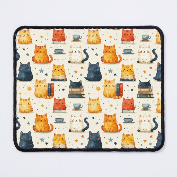 Item preview, Rainy Reading Cat Pattern designed and sold by Thalora Store.