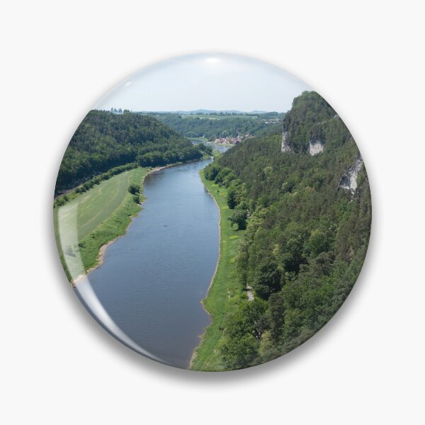 Item preview, Forests and rocks in the Elbe Valley, mountain landscape in Saxony designed and sold by Heidemüllerin.