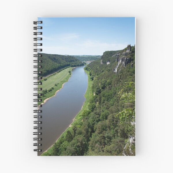 Item preview, Forests and rocks in the Elbe Valley, mountain landscape in Saxony designed and sold by Heidemüllerin.