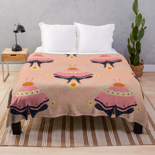 Item preview, Dreamy Cottagecore Floral Pattern | Colorful Boho Moth Art designed and sold by VirtuallyCreativ .