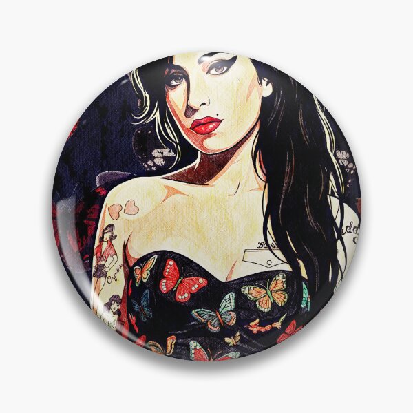 Item preview, Amy Retro Butterfly Portrait Illustration designed and sold by Hen-C-Art.
