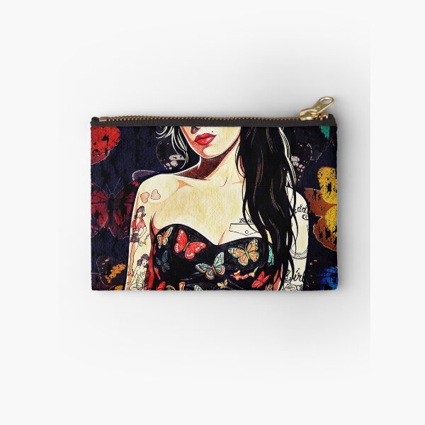 Item preview, Amy Retro Butterfly Portrait Illustration designed and sold by Hen-C-Art.