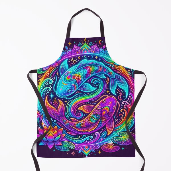 Item preview, Psychedelic Koi Fish Mandala Art - Celestial Yin Yang Zen Lotus Graphic designed and sold by MT-Hub | Cute Aesthetic Art, Stickers & Phone Cases.
