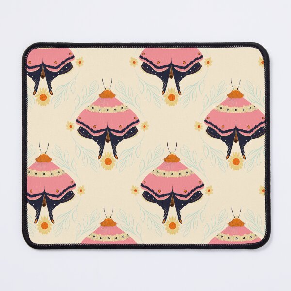 Item preview, Dreamy Cottagecore Floral Pattern | Colorful Boho Moth Art designed and sold by VirtuallyCreativ .