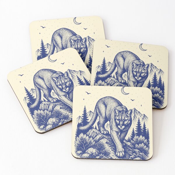 Item preview, Vintage Mountain Lion Wilderness Art designed and sold by 89shirts.
