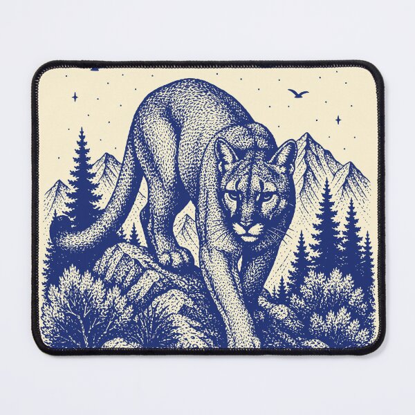 Item preview, Vintage Mountain Lion Wilderness Art designed and sold by 89shirts.
