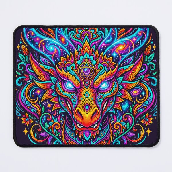 Item preview, Cosmic Galaxy Dragon Head - Sacred Geometry Mythical Beast Mandala designed and sold by MT-Hub | Cute Aesthetic Art, Stickers & Phone Cases.