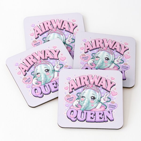Item preview, AIRWAY QUEEN Kawaii Oxygen Mask Clock Design – Cute Respiratory Therapist Y2K Pastel Medical Mascot Gift designed and sold by ClinicalHubs.