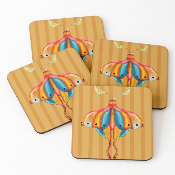 Item preview, Dreamy Cottagecore Floral Pattern | Colorful Boho Moth Art designed and sold by VirtuallyCreativ .