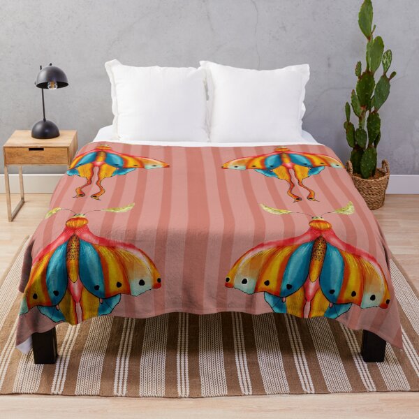 Item preview, Dreamy Cottagecore Floral Pattern | Colorful Boho Moth Art designed and sold by VirtuallyCreativ .