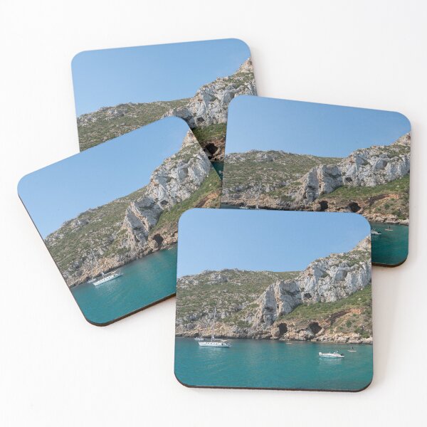 Item preview, Cliffs tower above the turquoise blue sea designed and sold by Adriana Mueller.