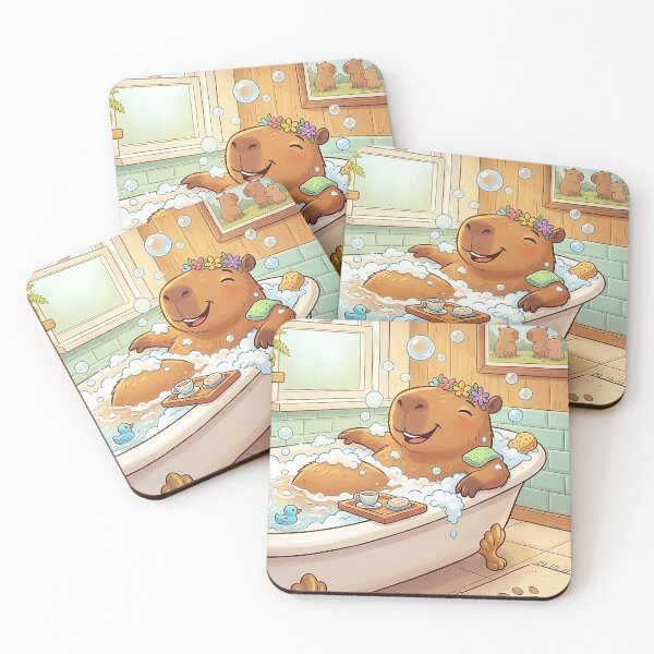 Item preview, Capybara in bath Relax designed and sold by GrabaHuk.