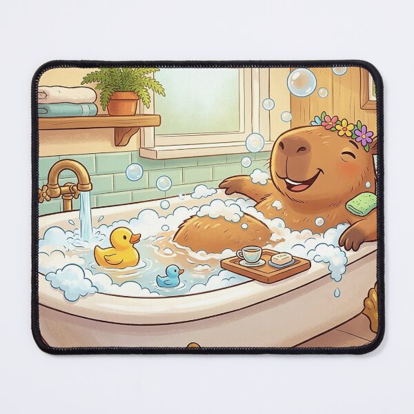Item preview, Capybara in bath Relax designed and sold by GrabaHuk.