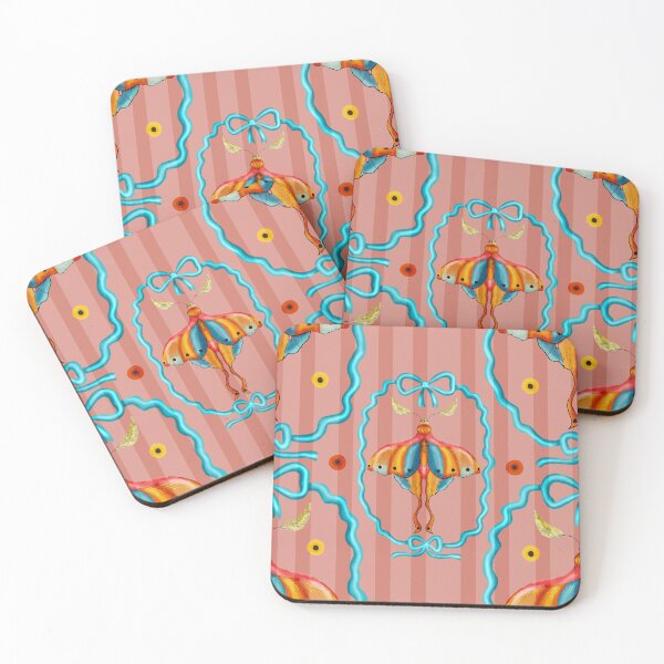 Item preview, Dreamy Cottagecore Floral Pattern | Colorful Boho Moth Art designed and sold by VirtuallyCreativ .