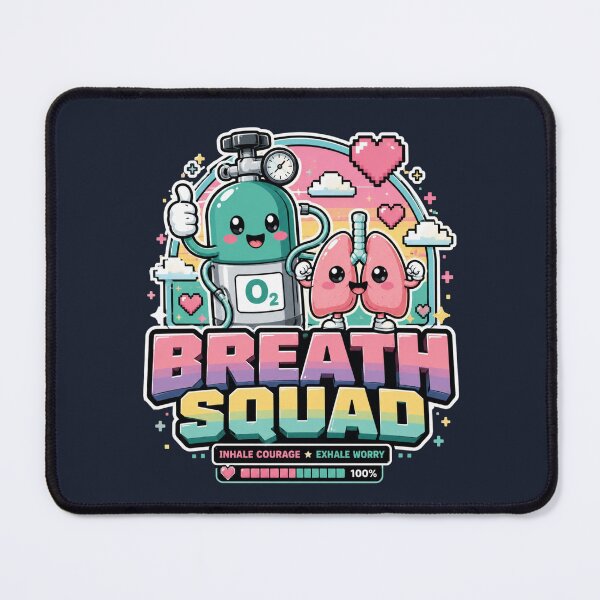 Item preview, BREATH SQUAD Cute Oxygen Tank Clock | Respiratory Therapist Gift | Kawaii Lung Mascot Retro Pastel Wall Clock Design designed and sold by ClinicalHubs.