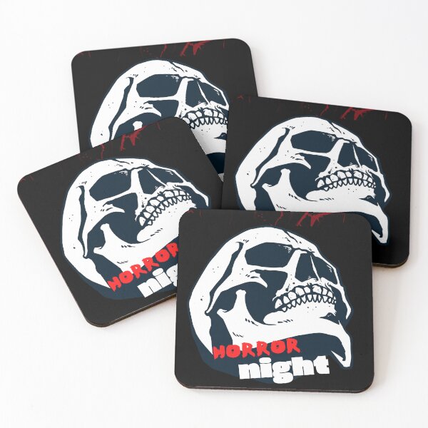 Item preview, Horror Night Skull - Red Blood Splatter Graphic Art designed and sold by PrimalBeastLab.