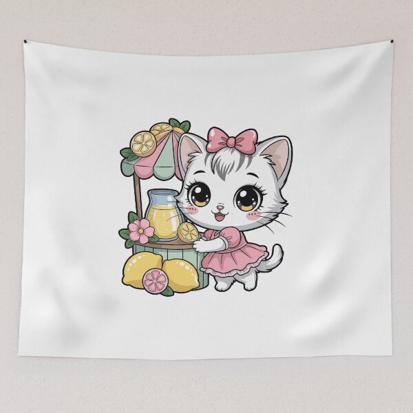 Item preview, Cute Kitten at Lemonade Stand designed and sold by jkrphoto.